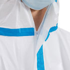 Combinaisons jetables blanches de FDA avec l'uniforme de clinique de capot