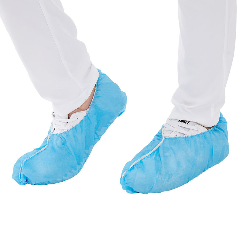 Couvertures d'intérieur jetables de chaussure de T0.5mm, protecteurs bleus de chaussure à usage unique